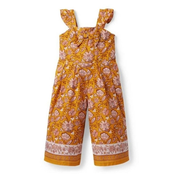 Janie & Jack Floral Bow Jumpsuit Size 10 - Picture 2 of 12